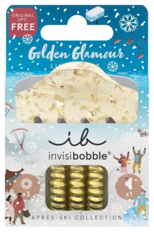 Invisibobble Súprava vlasových doplnkov Apres Ski Golden Glamour