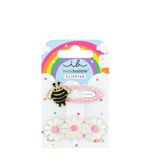 Invisibobble Sponka do vlasov Snap Clip Kids Happy Spring Bee 2 ks