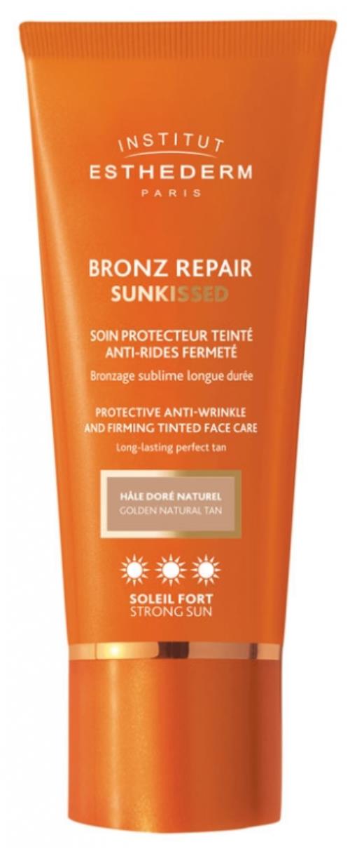 Institut Esthederm Tónovaný protivráskový a spevňujúci krém na opaľovanie s vysokou ochranou Bronz Repair Sunkissed Strong Sun (Face Care) 50 ml