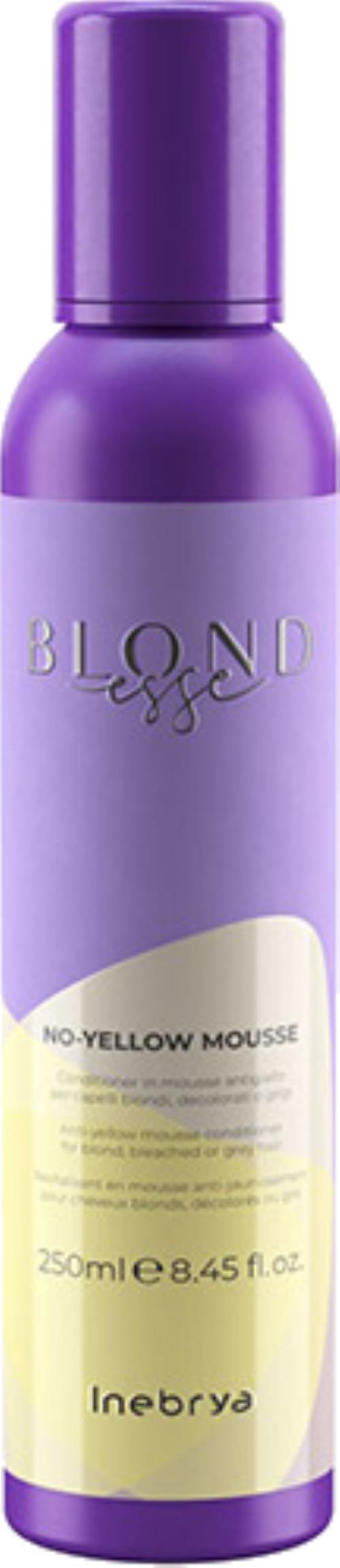 Inebrya Penový kondicionér žltých tónov na odfarbených, svetlých a šedivých vlasoch Blondesse (No-Yellow Mousse) 250 ml