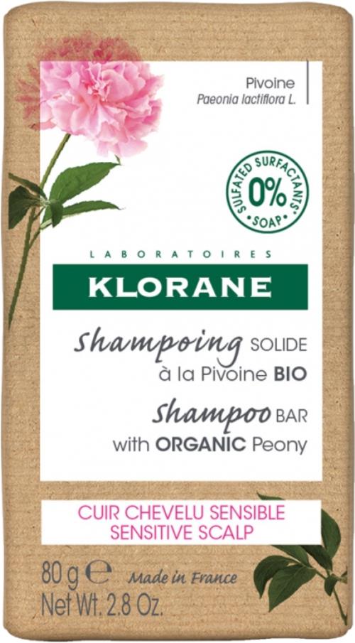 Klorane Tuhý šampón pre citlivú pokožku hlavy Pivonka (Shampoo Bar) 80 g