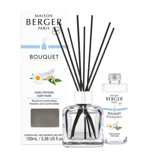 Maison Berger Paris Darčeková sada aróma difuzér Cube + náplň Cozy Musk 100 ml