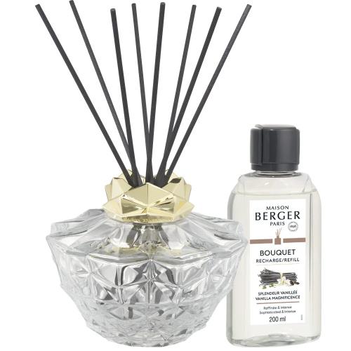 Maison Berger Paris Darčeková sada aróma difuzér Kali transparentná + náplň Vanilla Magnificence 200 ml