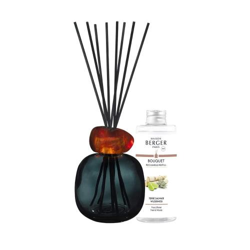 Maison Berger Paris Darčeková sada aróma difuzér Mineral Black + náplň Wilderness 180 ml