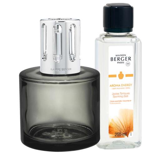 Maison Berger Paris Darčeková sada katalytická lampa Aroma Energy sivá + náplň Sparkling Zest 250 ml