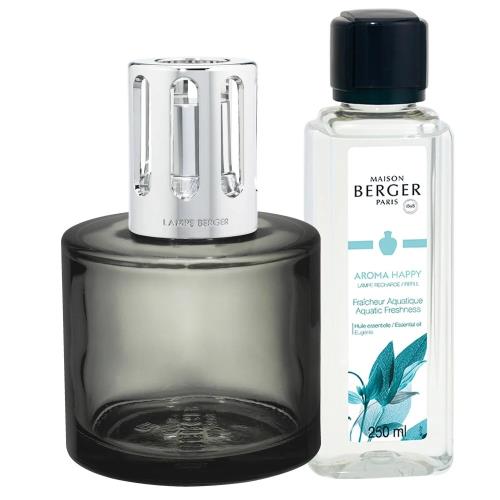 Maison Berger Paris Darčeková sada katalytická lampa Aróma Happy šedá + náplň Aquatic Freshness 250 ml