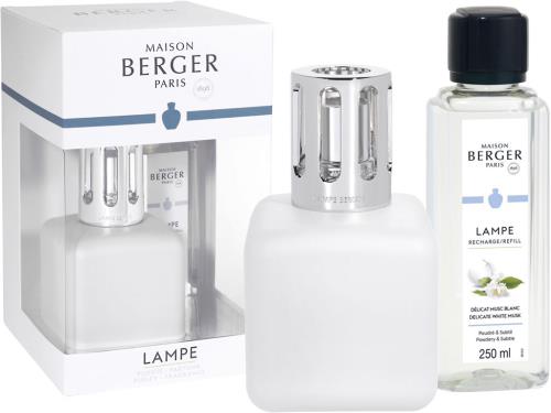 Maison Berger Paris Darčeková sada katalytická lampa Glacon biela + náplň Delicate White Musk 250 ml