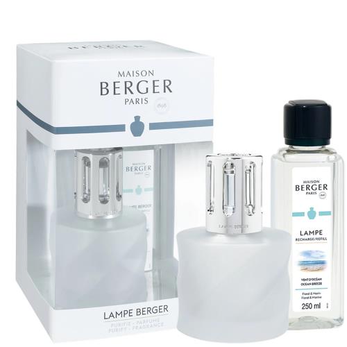 Maison Berger Paris Darčeková sada katalytická lampa Spirale srienistá + náplň Ocean Breeze 250 ml