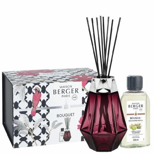 Maison Berger Paris Darčeková sada tyčinkový difuzér Prisme granátový + náplň Wilderness 200 ml