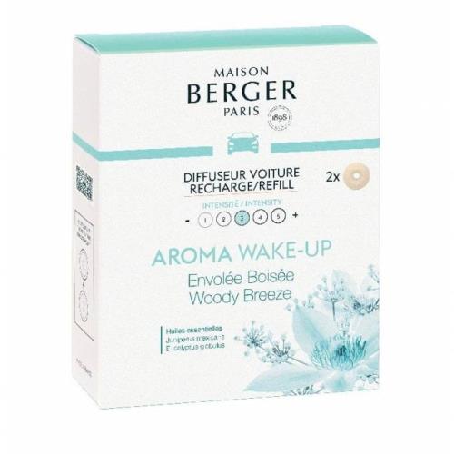 Maison Berger Paris Náhradná náplň do difuzéra do auta Aroma Wake-up Woody Breeze (Car Diffuser Recharge/Refill) 2 ks
