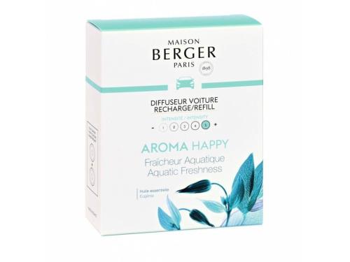 Maison Berger Paris Náhradná náplň do difuzéra do auta Aróma Happy Aquatic Fresheness (Car Diffuser Recharge/Refill) 2 ks