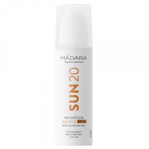 MÁDARA Ľahké opaľovacie mlieko Sun 20 (Weightless Sun Milk SPF 20) 150 ml