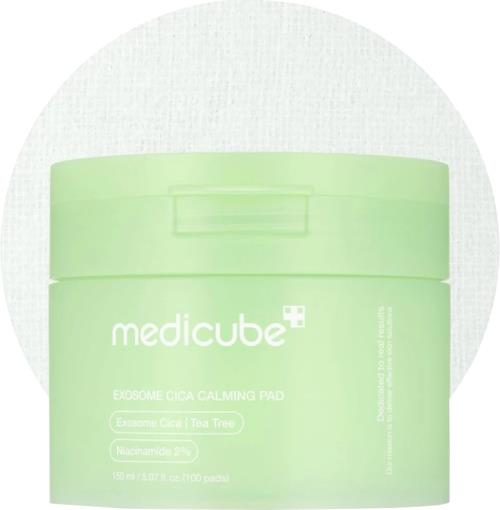 Medicube Upokojujúce a hydratačné tonizačné tampóny pre citlivú a problematickú pleť Exosome Cica (Calming Pad) 100 ks
