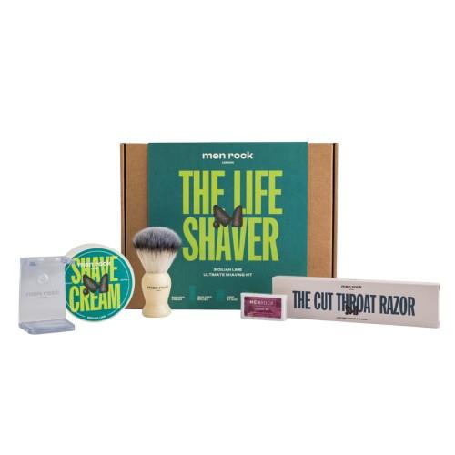 Men Rock London Darčeková sada holiacej starostlivosti Sicilian Lime (Ultimate Cut Throat Razor Shaving Gift Set)