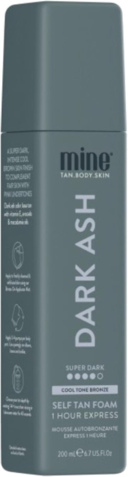 Minetan Samoopaľovacia pena pre tmavo hnedý odtieň Dark Ash (Self-Tan Foam) 200 ml