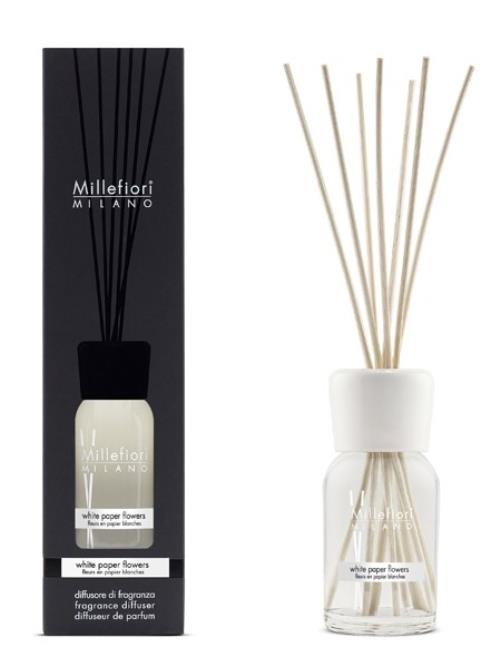 Millefiori Milano Aróma difuzér Natural White Paper Flowers 100 ml