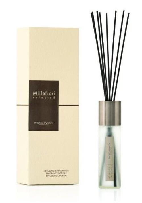 Millefiori Milano Sklenený difuzér Selected Smoked Bamboo 100 ml