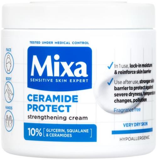 Mixa Posilňujúca telová starostlivosť pre veľmi suchú pokožku Ceramide Protect (Strengthening Cream) 400 ml