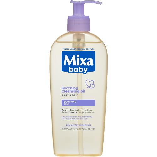 Mixa Upokojujúci a čistiaci olej pre deti Baby (Soothing Cleansing Oil For Body & Hair) 250 ml
