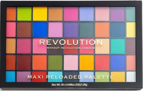 Revolution Maxi paletka 45 očných tieňov Re-Loaded (Maxi Reloaded Palette Monster Mattes) 60,75 g