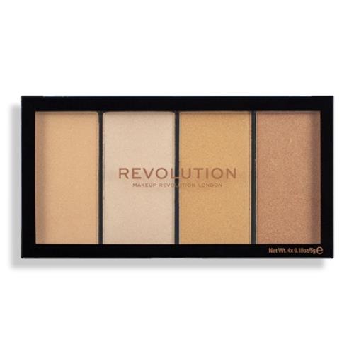 Revolution Paletka rozjasňovač Revolution Re-Loaded (Highlighter Palette) odtieň Lustre Light s Warm 4 x 5 g