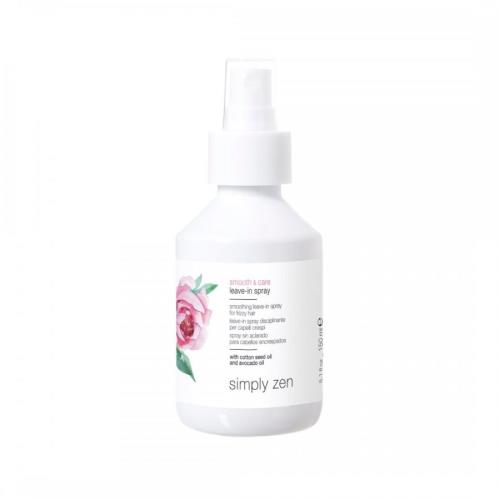 Simply Zen Bezoplachový sprej pre nepoddajné a krepovaté vlasy Smooth & Care (Leave-In Spray) 150 ml