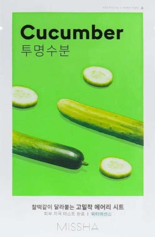 Missha Hydratačná pleťová maska s extraktom z uhorky Cucumber (Airy Fit Sheet Mask) 19 g