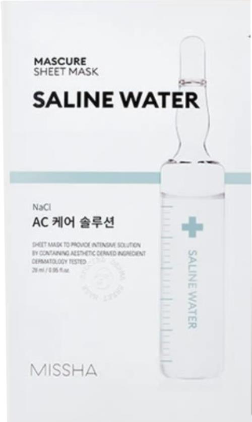 Missha Upokojujúca maska pre citlivú pleť Mascure Saline Water (Sheet Mask) 1 ks