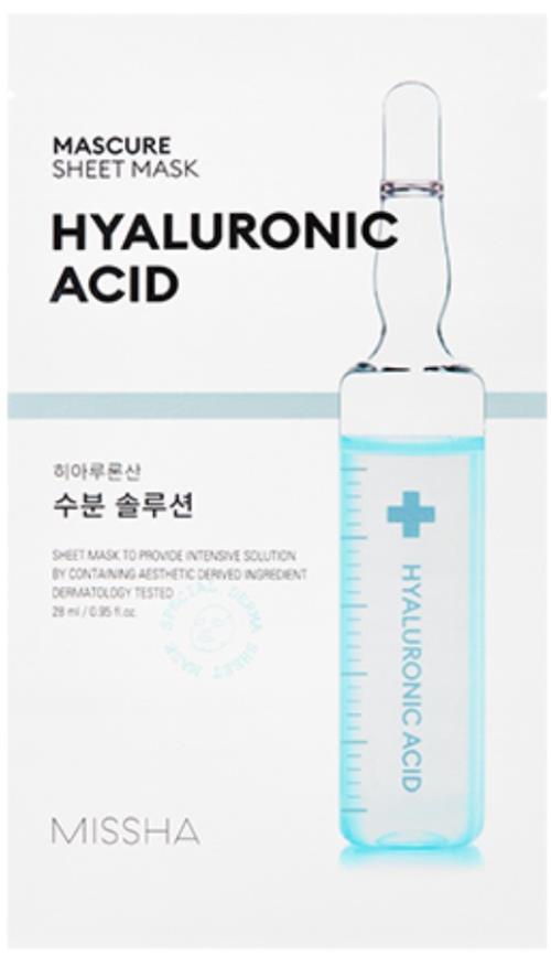 Missha Hydratačná pleťová maska Mascure Hyaluronic Acid (Sheet Mask) 27 ml