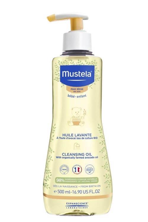 Mustela Detský sprchový a kúpeľový olej na suchú pokožku (Cleansing Oil) 500 ml
