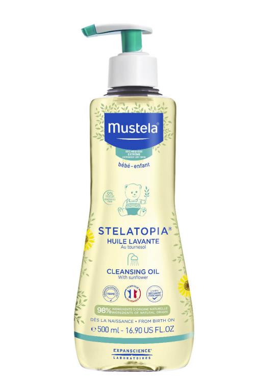 Mustela Detský sprchový a kúpeľový olej pre extrémne suchú a atopickú pokožku Stelatopia (Cleansing Oil) 500 ml