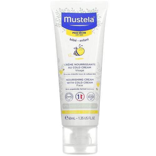 Mustela Detský vyživujúci krém na tvár so včelím voskom pre suchú pleť (Nourishing Face Cream with Cold Cream) 40 ml