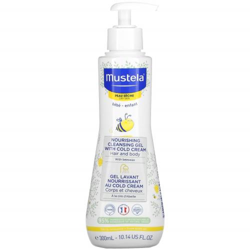 Mustela Detský vyživujúci čistiaci gél so včelím voskom pre suchú pokožku (Nourishing Cleansing Gel with Cold Cream) 300 ml