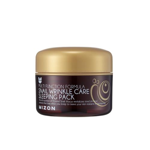 Mizon Regeneračná nočná pleťová maska s filtrátom slimákového sekrétu 50% na omladenie a výživu pleti (Snail Wrinkle Care Sleeping Pack) 80 ml
