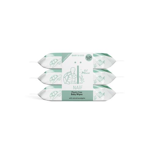 NAÏF Vlhčené obrúsky pre deti a bábätká Baby & Kids (Water Wipes) 3 x 54 ks