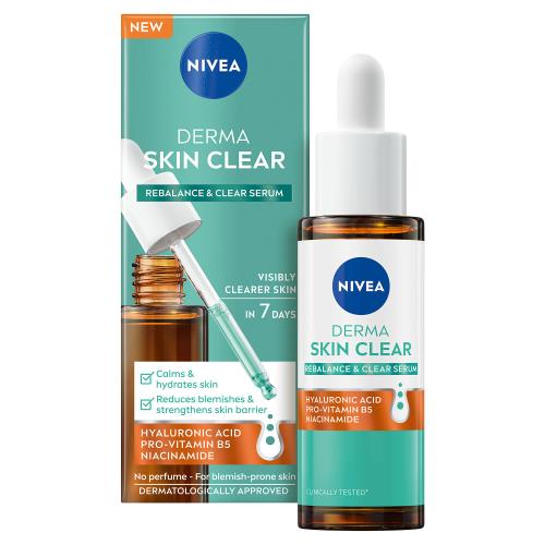 Nivea Regeneračné a hĺbkovo hydratačné pleťové sérum Derma Skin Clear Serum 30 ml