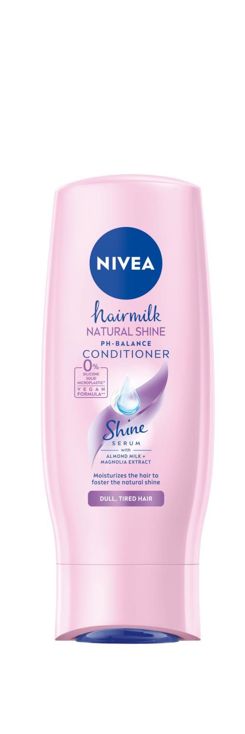 Nivea Ošetrujúci kondicionér s mliečnymi a hodvábnymi proteínmi na unavené vlasy bez lesku Hairmilk Shine (Care Conditioner) 200 ml