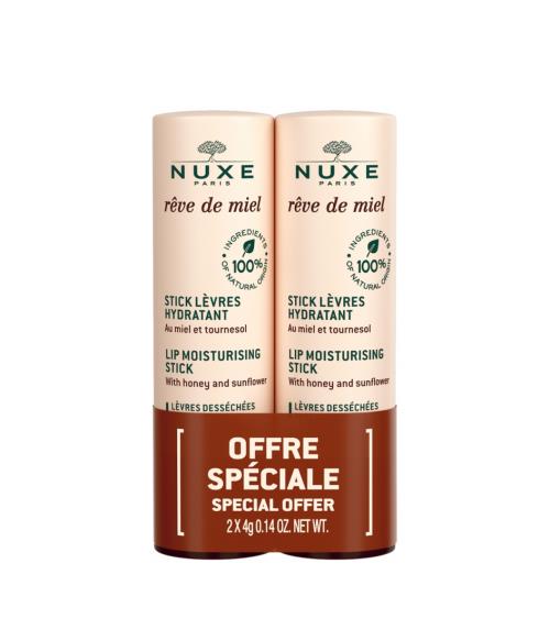 Nuxe Sada hydratačných tyčiniek na pery Rêve de Miel (Lip Moisturizing Stick Duo) 2 x 4 g