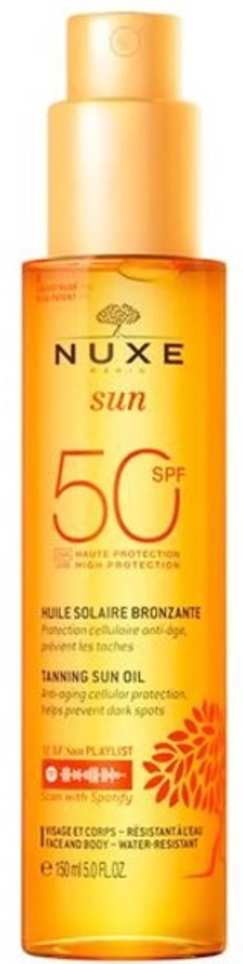 Nuxe Bronzujúci olej na opaľovanie pre tvár a telo SPF 50 Sun (Tanning Oil For Face And Body) 150 ml