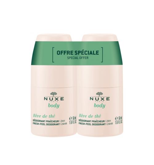 Nuxe Sada guľôčkových dezodorantov Rêve de Thé (Fresh-Feel Deodorant 24h Duo) 2 x 50 ml