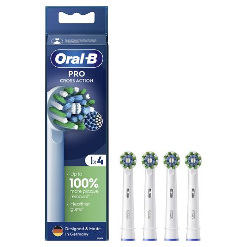 Oral B Náhradné kefkové hlavice Cross Action EB50 4 ks