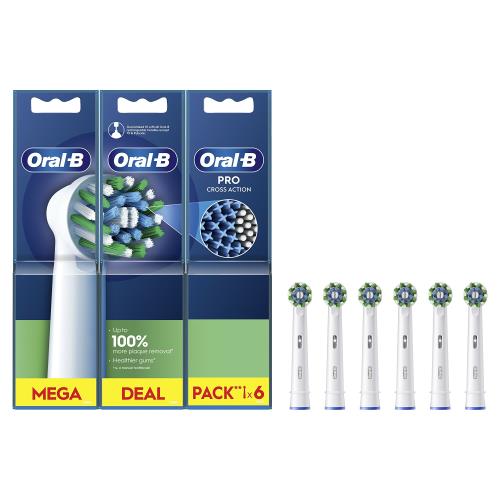 Oral B Náhradné kefkové hlavice Cross Action White EB50 6 ks
