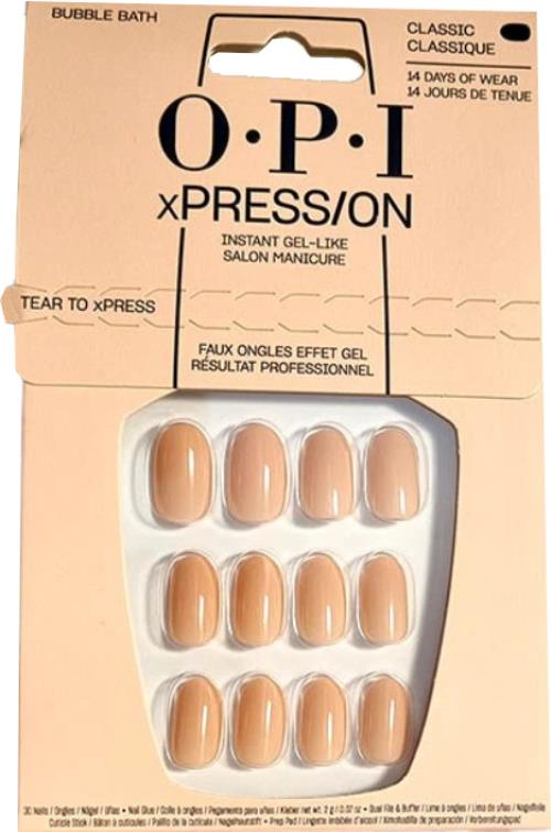 OPI Gélové nechty xPRESS/ON (Press On Nails – Bubble Bath)