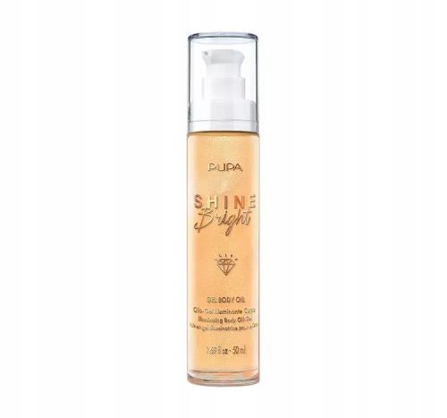 PUPA Milano Rozjasňujúci telový gélový olej Shine Bright (Gél Body Oil) 50 ml