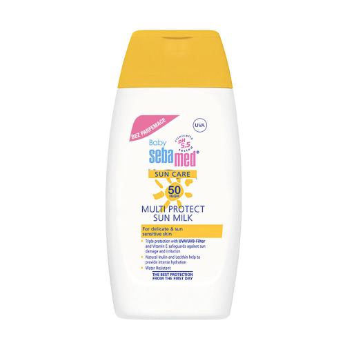 Sebamed Mlieko na opaľovanie bez parfumácie OF 50+ Baby (Multi Protect Sun Milk) 200 ml