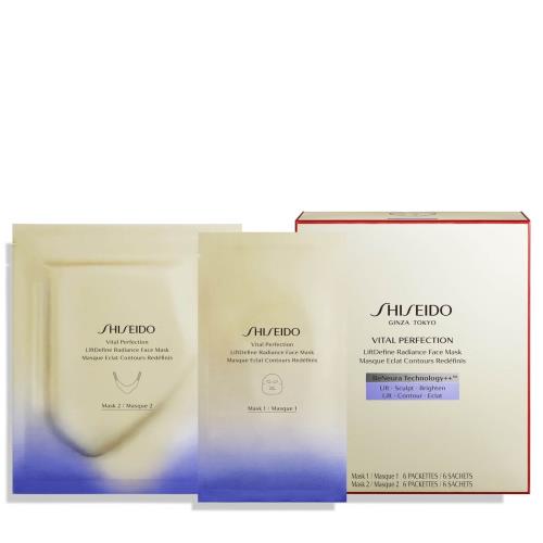 Shiseido Spevňujúca plátenná maska Vital Perfection LiftDefine Radiance (Face Mask) 2 x 6 ks