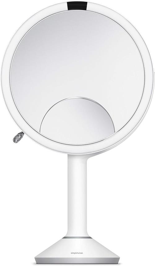 Simplehuman Kozmetické zrkadlo s dotykovým ovládaním intenzity osvetlenia Sensor Trio Biela nerez
