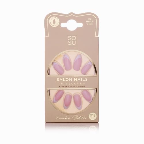 SOSU Cosmetics Umelé nechty Frenchie (Salon Nails) 24 ks