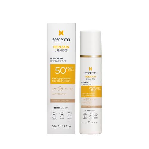 Sesderma Opaľovací krém na tvár proti pigmentovým škvrnám SPF 50+ Repaskin Urban 365 (Bleaching Facial Sunscreen) 50 ml