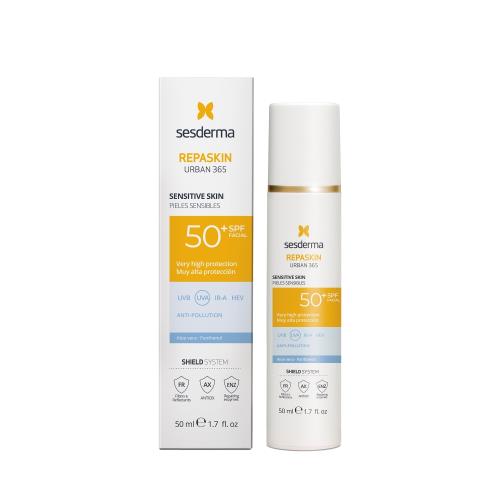 Sesderma Opaľovací krém na tvár pre citlivú pleť SPF 50+ Repaskin Urban 365 (Sensitive Skin) 50 ml